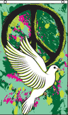 Peace Dove Graffiti banner flag