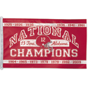 Alabama U 13 TImes National Champions 3x5' flag