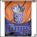 KINGS-SACRAMENTO KINGS BALL VERTICAL BANNER FLAG 27X37