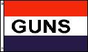 GUNS 3'X5' FLAG