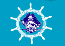 Blue Sea Captian pirate flag 3'x5'