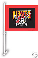 MLB PITTSBURGH PIRATES CAR TRUCK FLAG WITH WALL MOUNT
