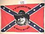 HANK WILLIAMS JR REBEL CONFEDERATE FLAG 3X5 FT