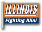 Illinois Fighting Illini Car Flag 2