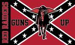 Guns UP Red Raider rebel flag