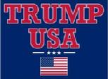 Trump USA blue flag  
