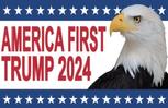 America First Trump Eagle 2024 flag
