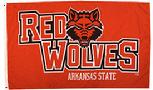 Arkansas S U flag Redwolves