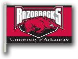 Arkansas Razorbacks Car Flag 11' X 18"