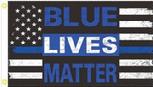 Distressed US BLUE LIVES MATTER flag 