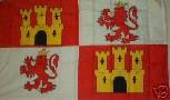 CASTILLAS LEONES SPAIN FLAG LIONS AND CASTLES 3' X 5'