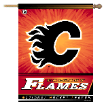 Calgary Flames Vertical Banner Flag 27 X 37