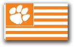 Clemson University Tigers Striped Flag 
