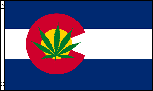 Colorado Pot leaf flag
