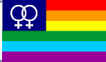 Femalesymbols US rainbow flag
