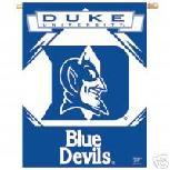 DUKE UNIVERSITY BLUE DEVILS VERTICAL BANNER FLAG