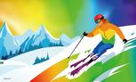 DownHillSkiiingFlag