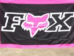 FOX MOTO MOTORCROSS LOGO FLAG 3' x 5' PINK