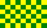 GREEN AND YELLOW CHECKERED FLAG