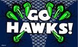 Go Hawks! flag