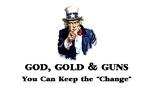 GOD, GOLD AND GUNS- YOU CAN KEEP THE CHANGE 3'X5' FLAG