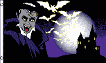 Dracula Bat Moon flag
