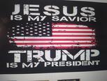 Jesus is my president Trump is my president flag