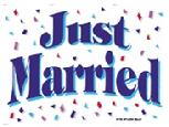 JUST MARRIED 3'X5' FLAG