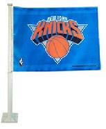 KNICKS-NEW YORK KNICKS CAR ROLL UP FLAG WITH WALL MOUNT