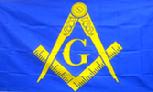 Masonic blue gold flag