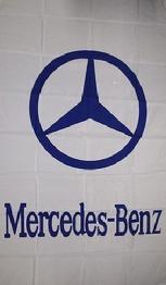 MERCEDES-BENZ WHITE VERTICAL FLAG BANNER