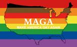 MAGA Rainbow make america gay agian flag