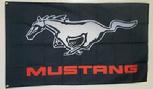 Mustang car flag black
