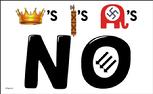 NO KINGS NO FACISTS NO NAZIS FLAG