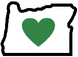 OREGON GREEN HEART FLAG 3X5 FT