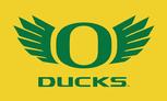 UofOrgon yellow wing flag