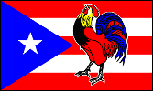PUERTO RICAN COCK FLAG 3X5 FEET