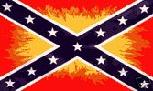 REBEL FLAME CONFEDERATE FLAG 3' x 5'