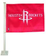 ROCKETS HOUSTON CAR FLAG WITH WALL MOUNT