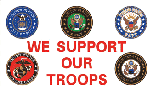 SUPPORT OUR TROOPS 4 seals flag