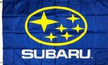 Subaru blue yellow flag