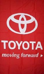TOYOTA RED VERTICAL FLAG BANNER