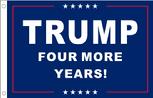 Trump Four More Years! blue flag