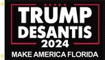 Trump Desantis black 2024 flag