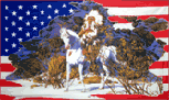 US Flag Background with Chief Snow
