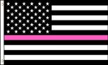 pink line USA flag