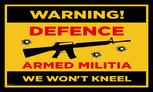 WaringDefenceArmedMilitiaWeDon't Kneel flag