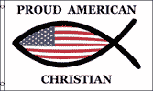 Proud American Christian flag