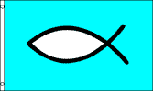 Christian fish flag