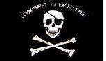 Commit to Excellence Jolly Roger flag 